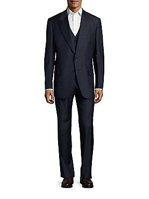 Tom Ford Solid Wool Classic-fit Three-piece Suit