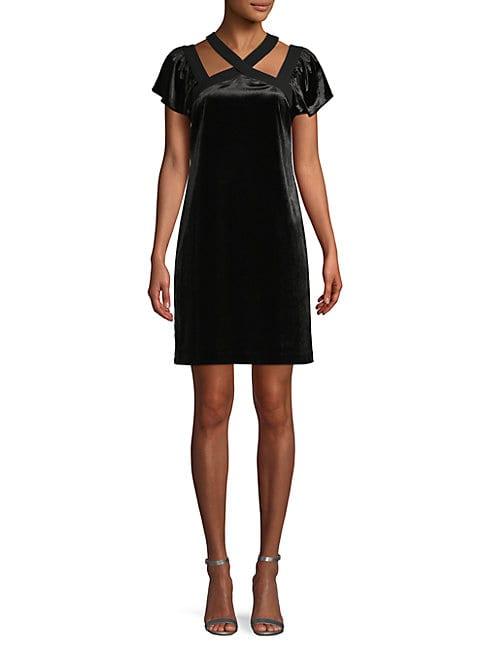 Cece Flutter-sleeve Cutout Mini Dress