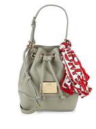 Love Moschino Scarf Faux Leather Bucket Bag