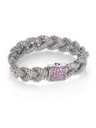 John Hardy Classic Chain Pink Sapphire & Sterling Silver Medium Braided Bracelet