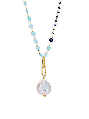 Alanna Bess Agate Stone Pendant Necklace
