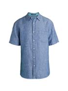 Vintage Linen & Cotton Short-sleeve Shirt