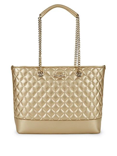Love Moschino Quilted Chain Tote Shoulder Bag