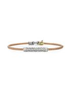 Alor 18k Rose Gold Stainless Steel Diamond Single Cable Bracelet