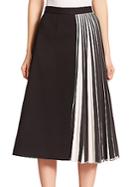 Proenza Schouler Pleated-panel Suiting Skirt