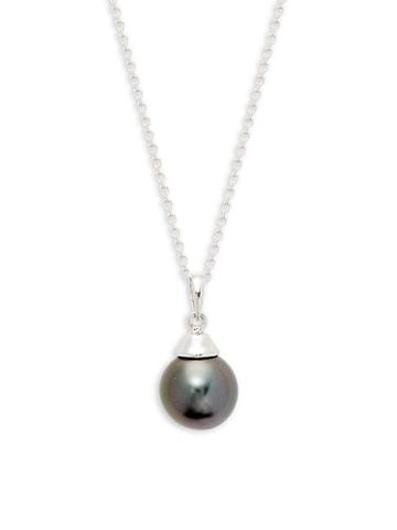 Tara Pearls 14k White Gold & Round Tahitian Pearl Pendant Necklace