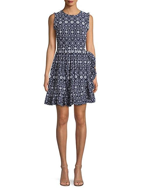 Kate Spade New York Eyelet Cotton Fit-&-flare Dress