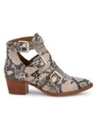 Steven By Steve Madden Dearly Snakeskin-printed Leather Booties