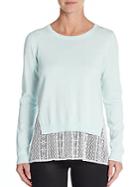 French Connection Cara Lace-insert Sweater