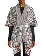 Etro Checkered Belted Cape