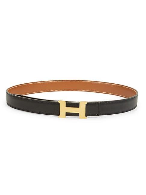 Herm S Vintage H Leather Belt