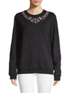 Hemant & Nandita Embellished Jewel Cotton Sweatshirt