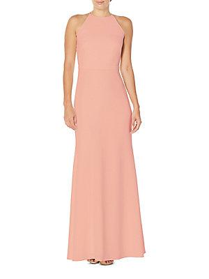 Laundry By Shelli Segal Ruffled Back Gown