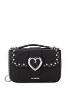 Love Moschino Studded Heart Buckle Crossbody Bag