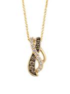 Le Vian 14k Honey Gold Vanilla Diamonds & Chocolatier&reg; Chocolate Diamonds Gladiator Weave&trade; Pendant Necklace