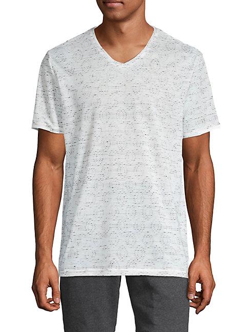 Vince Camuto Perforated V-neck Tee