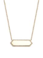 Saks Fifth Avenue 14k Yellow Gold & Diamond Bar Pendant Necklace