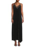 Zadig & Voltaire Risty Lace-trimmed Velvet Maxi Dress