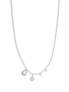 Meira T Diamond & Topaz 14k White Gold Charm Necklace