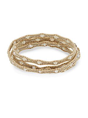 Chan Luu Mother-of-pearl & Sterling Silver Wrap Bracelet