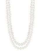Masako Pearls 9-10mm White Pearl Endless Necklace