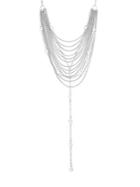 Saks Fifth Avenue Multi-strand Silvertone Metal & Glass Necklace