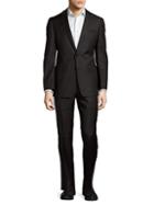 Calvin Klein Name To Extreme Slim-fit Solid Wool Suit