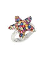 Effy Sterling Silver & Multicolor Sapphire Star Ring