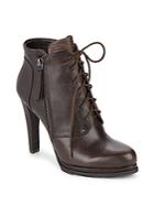 French Connection Sabea Leather Lace-up Booties