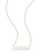 Saks Fifth Avenue Diamond & 14k Yellow Gold Love Pendant Necklace
