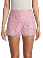 Valentino Scalloped Lace Cotton-blend Shorts