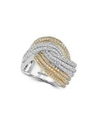 Effy 14k White & Yellow Gold Diamond Ring