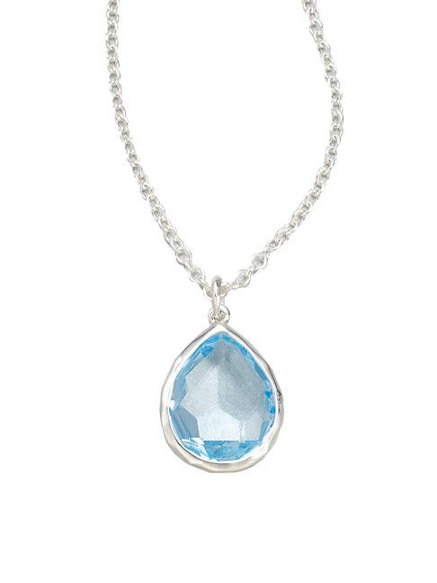 Ippolita Rock Candy Blue Topaz & Sterling Silver Mini Teadrop Pendant Necklace