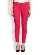 J Brand Sateen Mid-rise Cropped Skinny Jeans