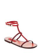 Valentino Faceted Detailed Leather Sandals