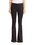 Hudson Jodi Button Fly Coated Flared Jeans