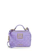 Love Moschino Quilted Faux Leather Mini Top Handle Bag