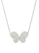 Saks Fifth Avenue 14k White Gold & Diamond Butterfly Pendant Necklace