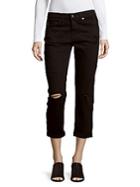 Ag Adriano Goldschmied Distressed Cropped Jeans
