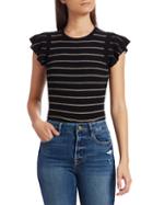 Frame Striped Wool Knit Top