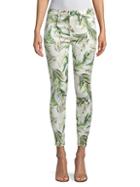 7 For All Mankind Palm-print Skinny Ankle Jeans