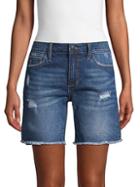 Joe's Jeans Frayed Denim Bermuda Shorts