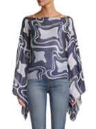Milly Abstract-print Silk Caftan