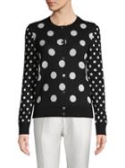 Marc Jacobs Polka Dot Buttoned Cardigan