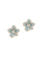 Eye Candy La Luxe Goldtone & Crystal Flower Earrings