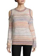 Rebecca Minkoff Page Cold Shoulder Space Dye Sweater