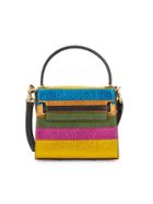 Valentino Garavani Colorblock Leather Top Handle Bag