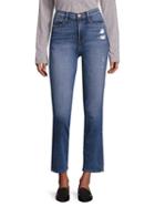 Frame Le High Distressed Straight-leg Jeans