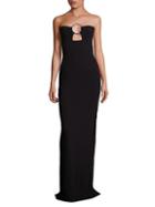 Solace London Keira Cutout Strapless Column Gown