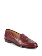 Paul Stuart Low Vamp Leather Penny Loafers